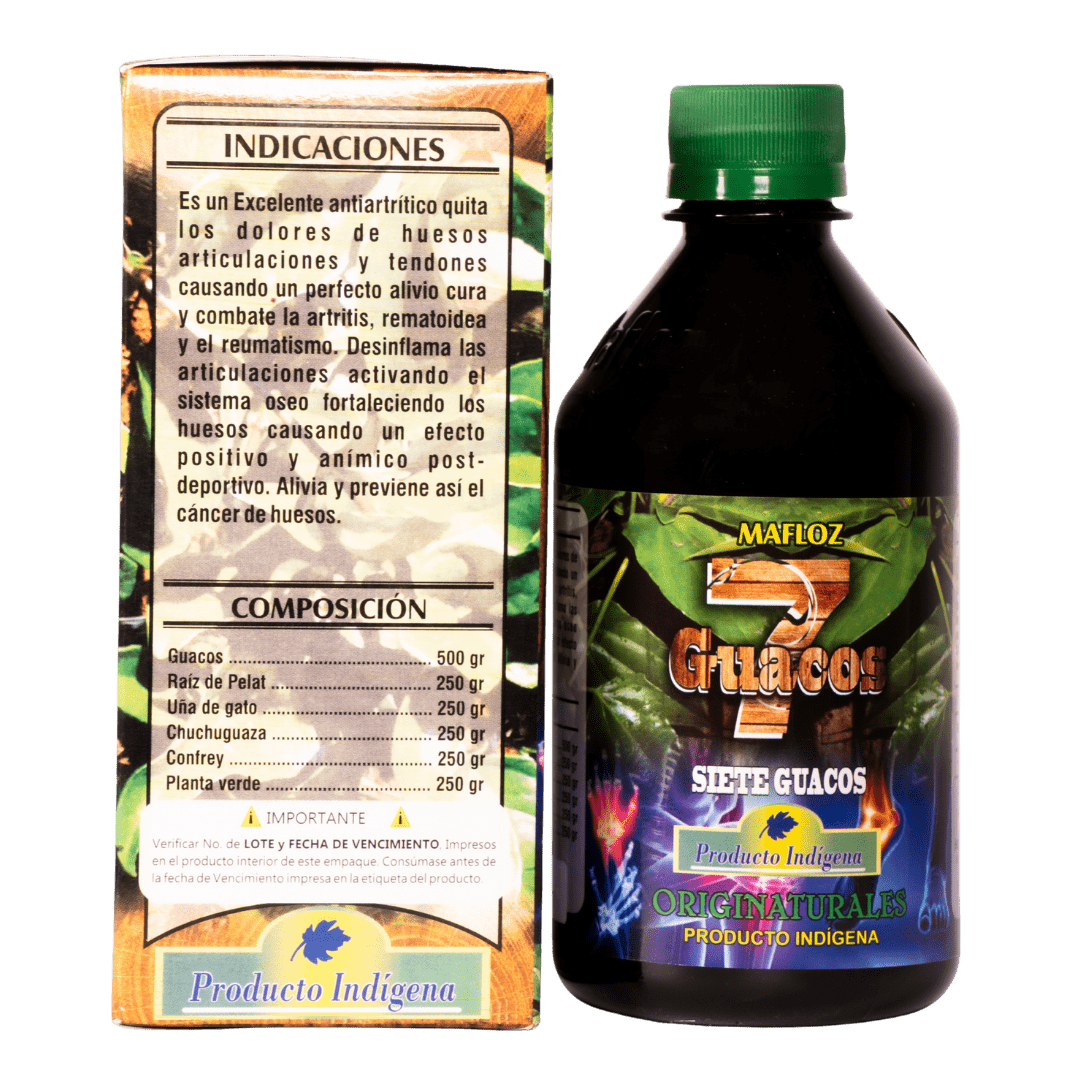7 Guacos 360 mL Mafloz – Extracto Natural para Apoyo Articular y Muscular - Visidol